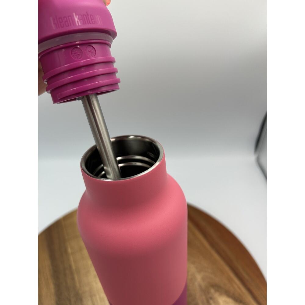 Klean Kanteen Rise Classic Water Bottle 16oz Ltd Edition Kaleidoscope Pink Straw - Picture 9 of 10